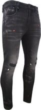 Load image into Gallery viewer, Privilege Society Black Drip Denim Jeans
