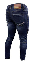 Load image into Gallery viewer, Men&#39;s Blue Flame 3D Skinny Jeans
