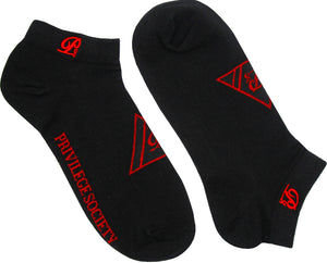 PS Triangle Ankle Socks - Black/Red