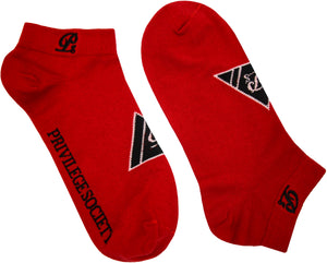 PS Triangle Ankle Socks - Red/Black