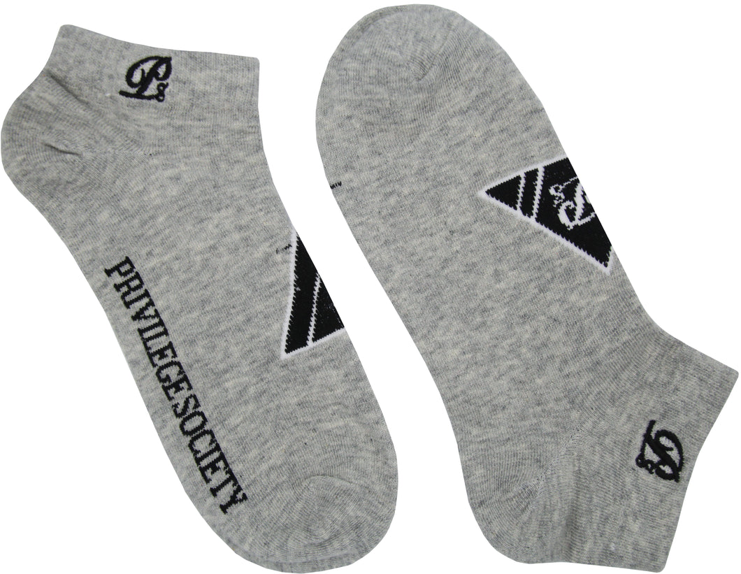 PS Triangle Ankle Socks - Grey/Black