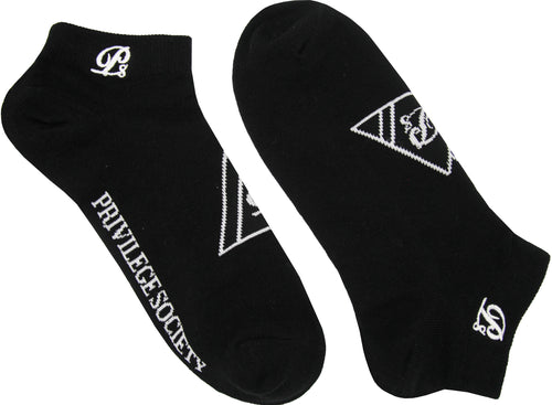 PS Triangle Ankle Socks - Black/White
