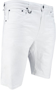 Optic White Denim Shorts